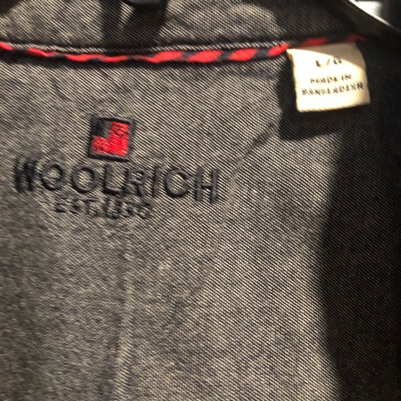 Woolrich Plaid Flannel Red and Black Shirt, L - Picture 3 of 4